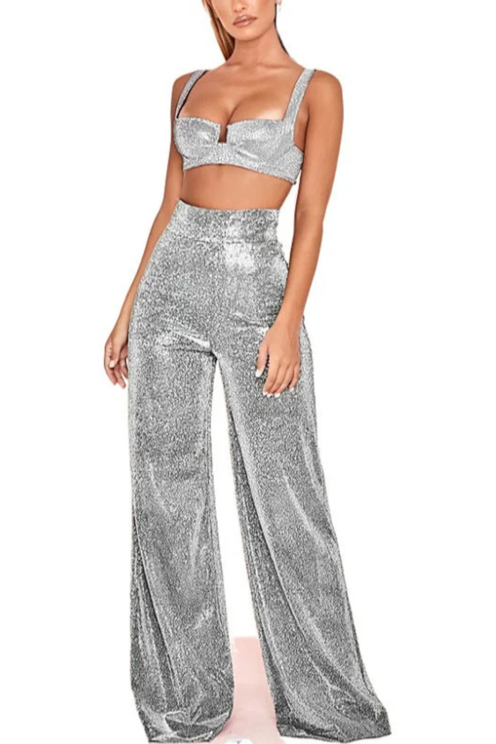 Damen stylische Glitzerhose | Baggy - Image 3