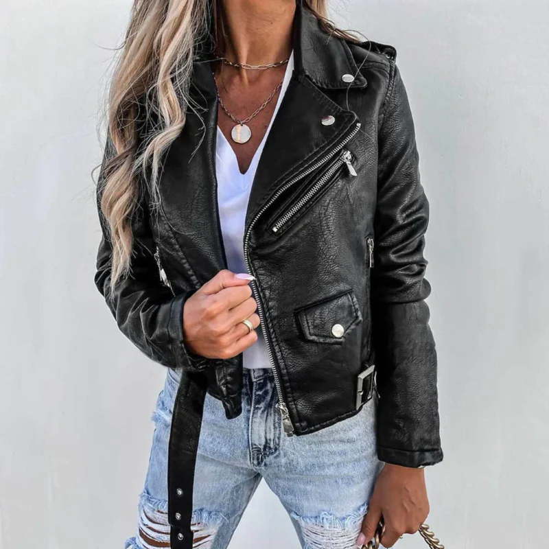Damen stylische Moto-Jacke | Softshell