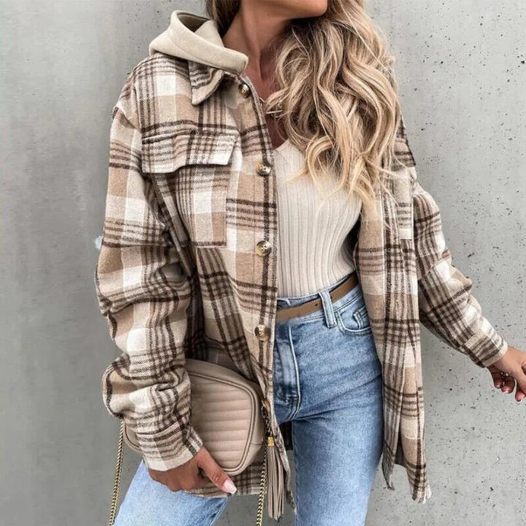 Damen Stylische Warme Lange Jacke