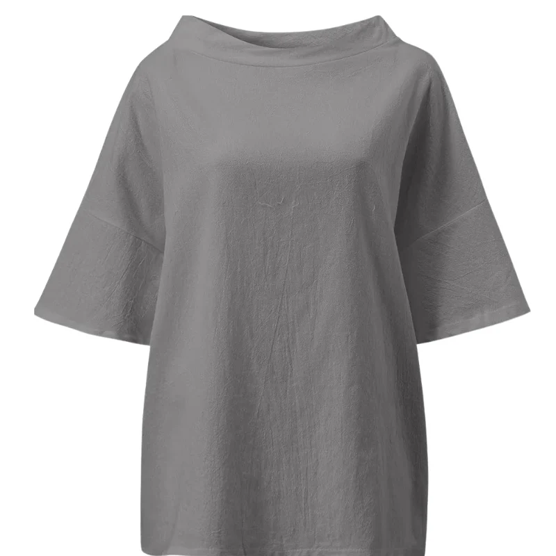 Damen stylisches lockeres Hemd | Kurzarm