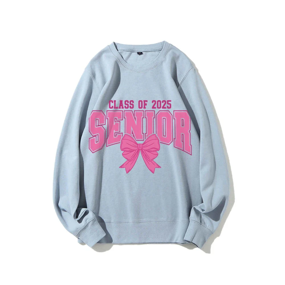 Damen Sweatshirt mit Abschlussjahr und dekorativem Schleifendesign - Image 8