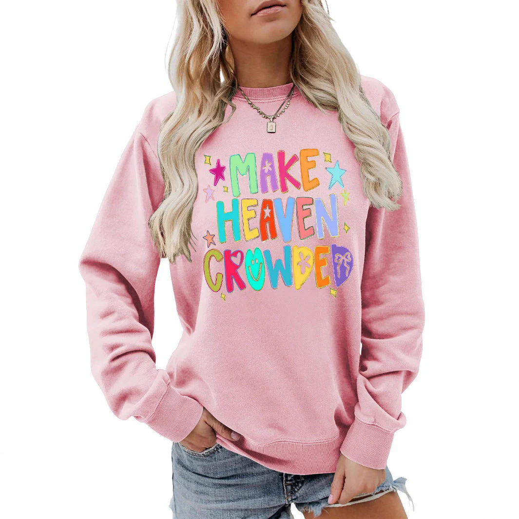 Damen Sweatshirt mit buntem Motiv und verspieltem Schriftzug - Image 3