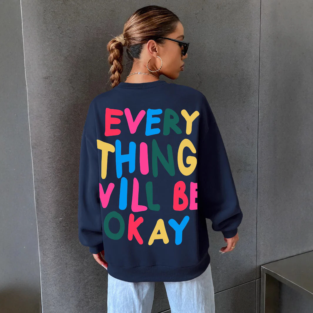 Damen Sweatshirt mit buntem Schriftzug - Image 2