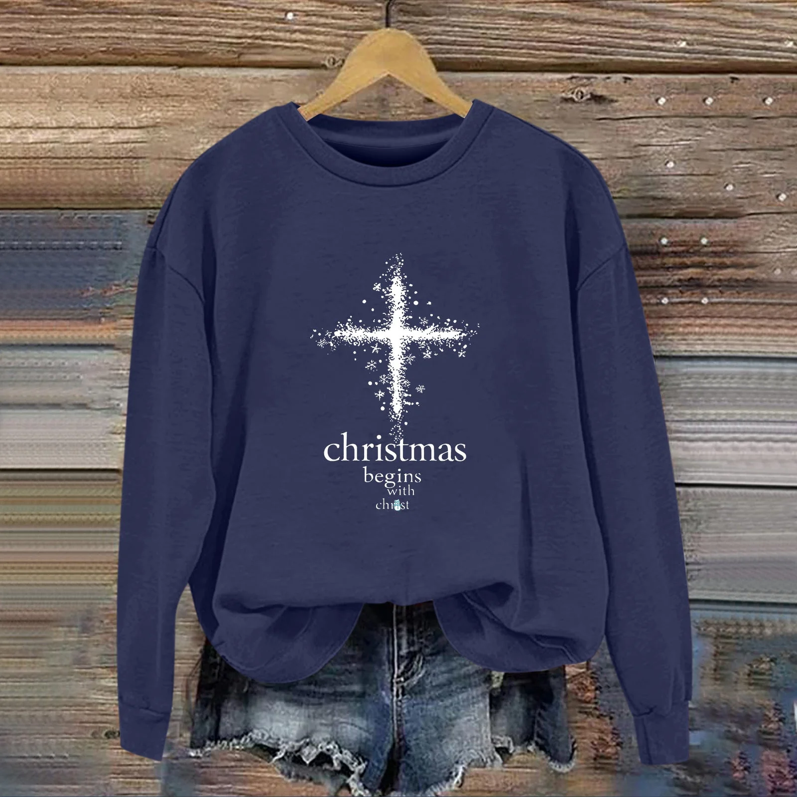 Damen Sweatshirt mit christlichem Motiv und weichem Innenfutter - Image 10