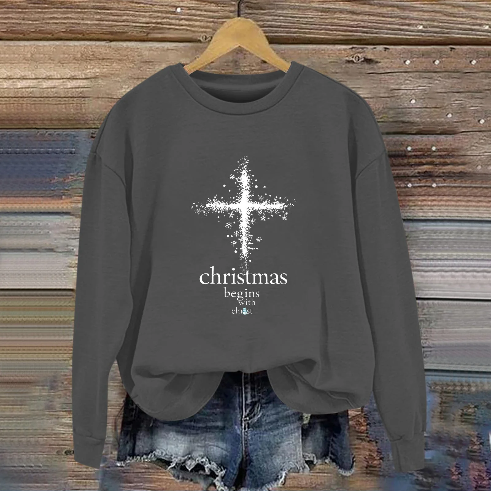 Damen Sweatshirt mit christlichem Motiv und weichem Innenfutter - Image 11