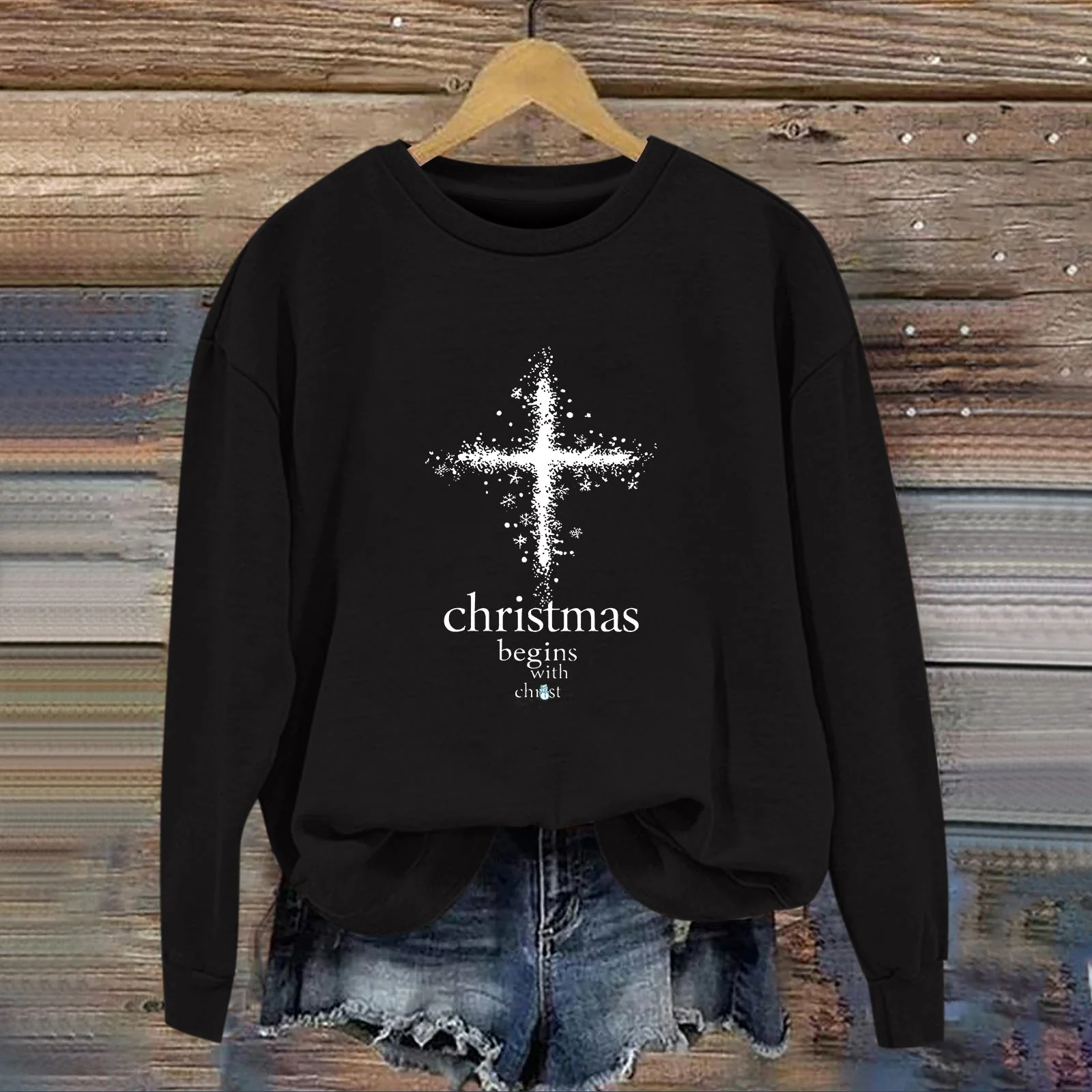 Damen Sweatshirt mit christlichem Motiv und weichem Innenfutter - Image 12