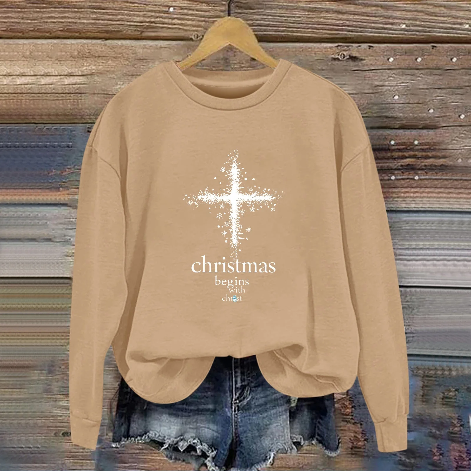 Damen Sweatshirt mit christlichem Motiv und weichem Innenfutter - Image 14