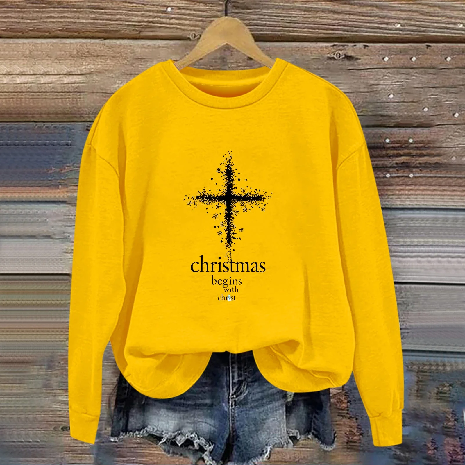 Damen Sweatshirt mit christlichem Motiv und weichem Innenfutter - Image 16