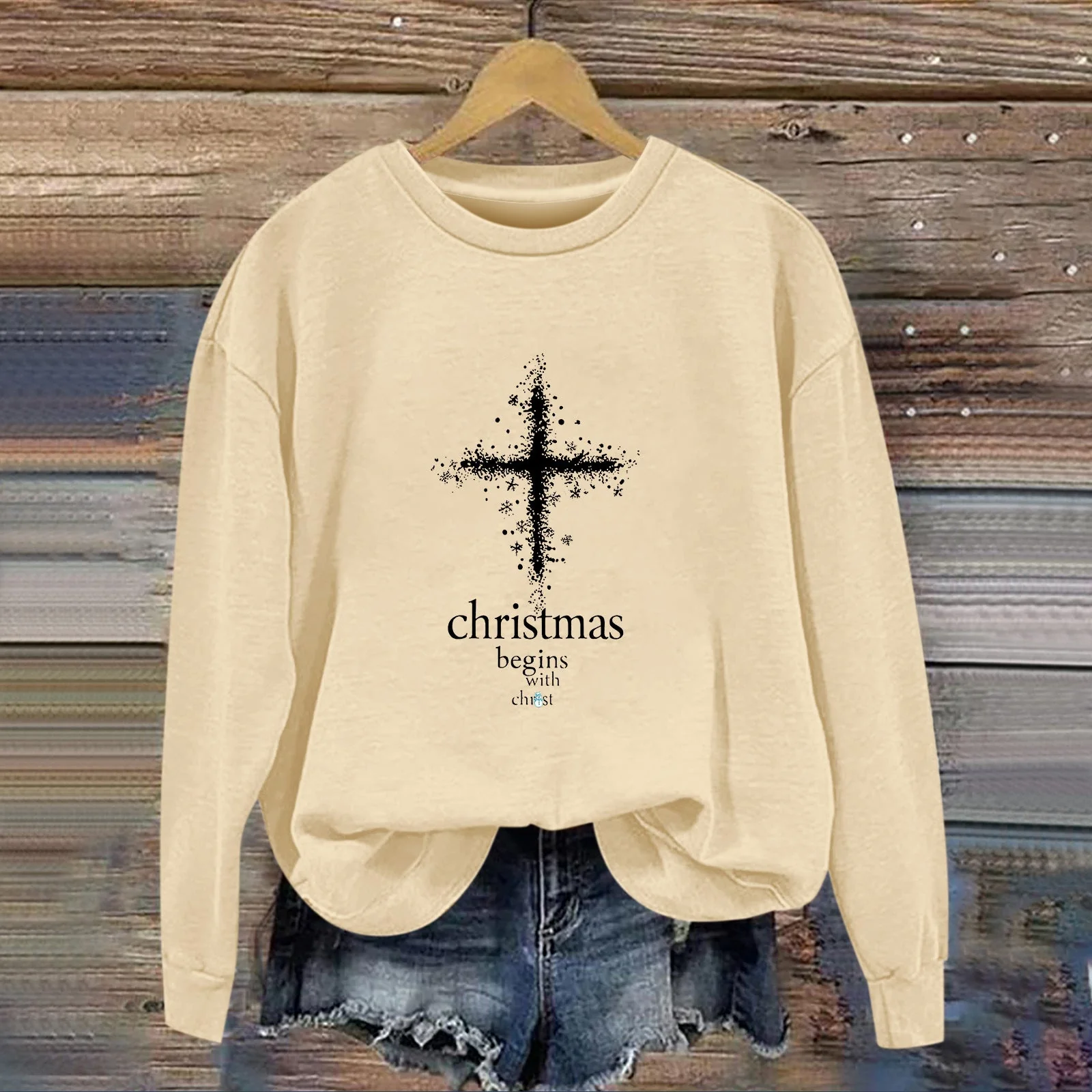 Damen Sweatshirt mit christlichem Motiv und weichem Innenfutter - Image 2