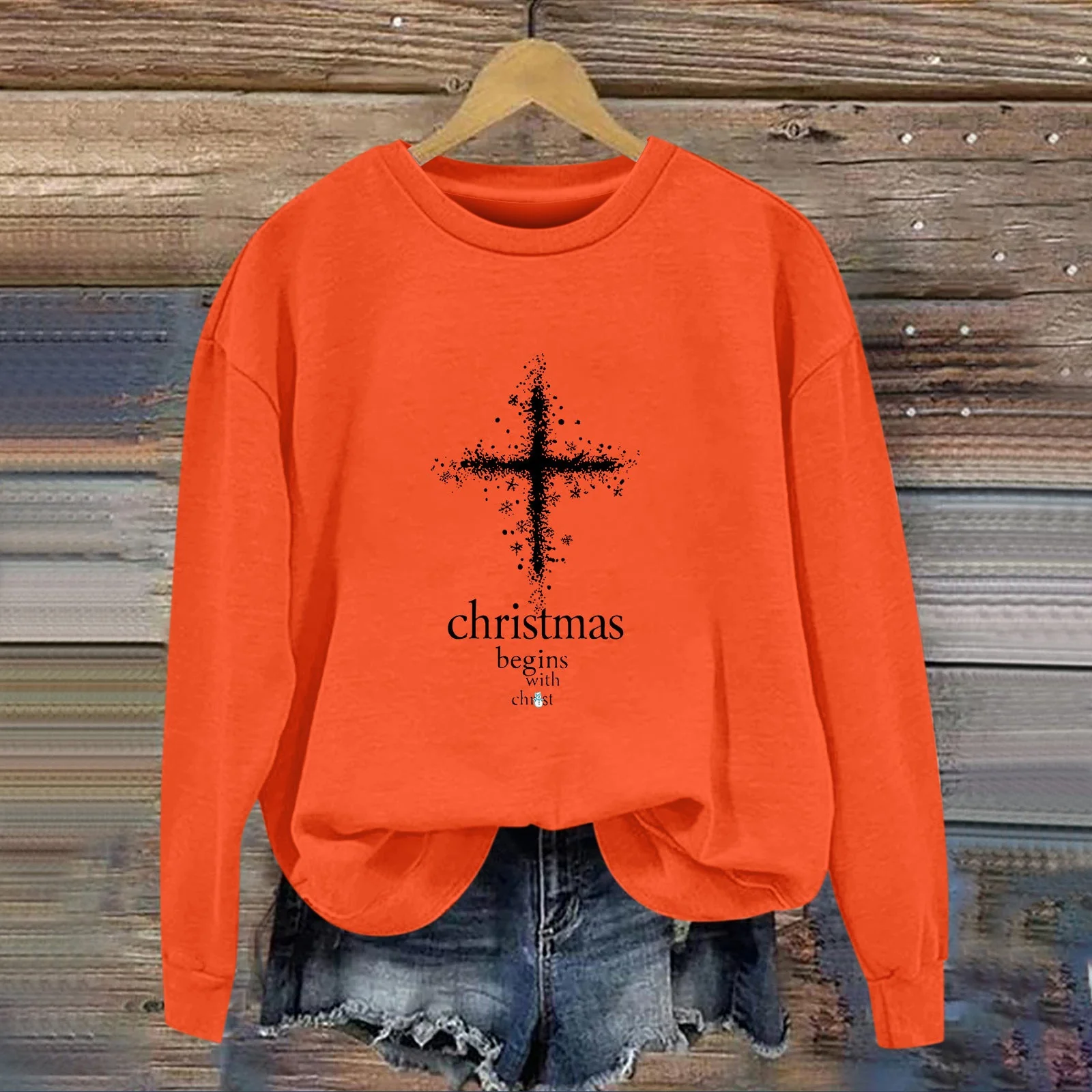 Damen Sweatshirt mit christlichem Motiv und weichem Innenfutter - Image 4