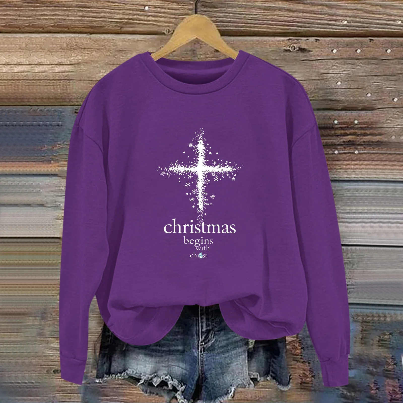 Damen Sweatshirt mit christlichem Motiv und weichem Innenfutter - Image 6