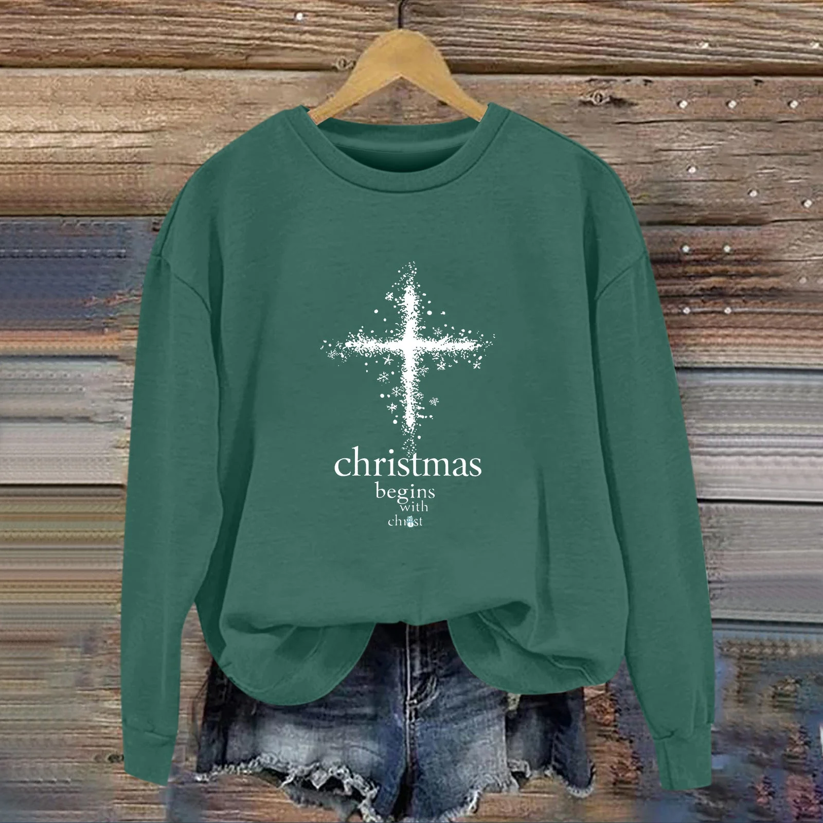 Damen Sweatshirt mit christlichem Motiv und weichem Innenfutter - Image 8