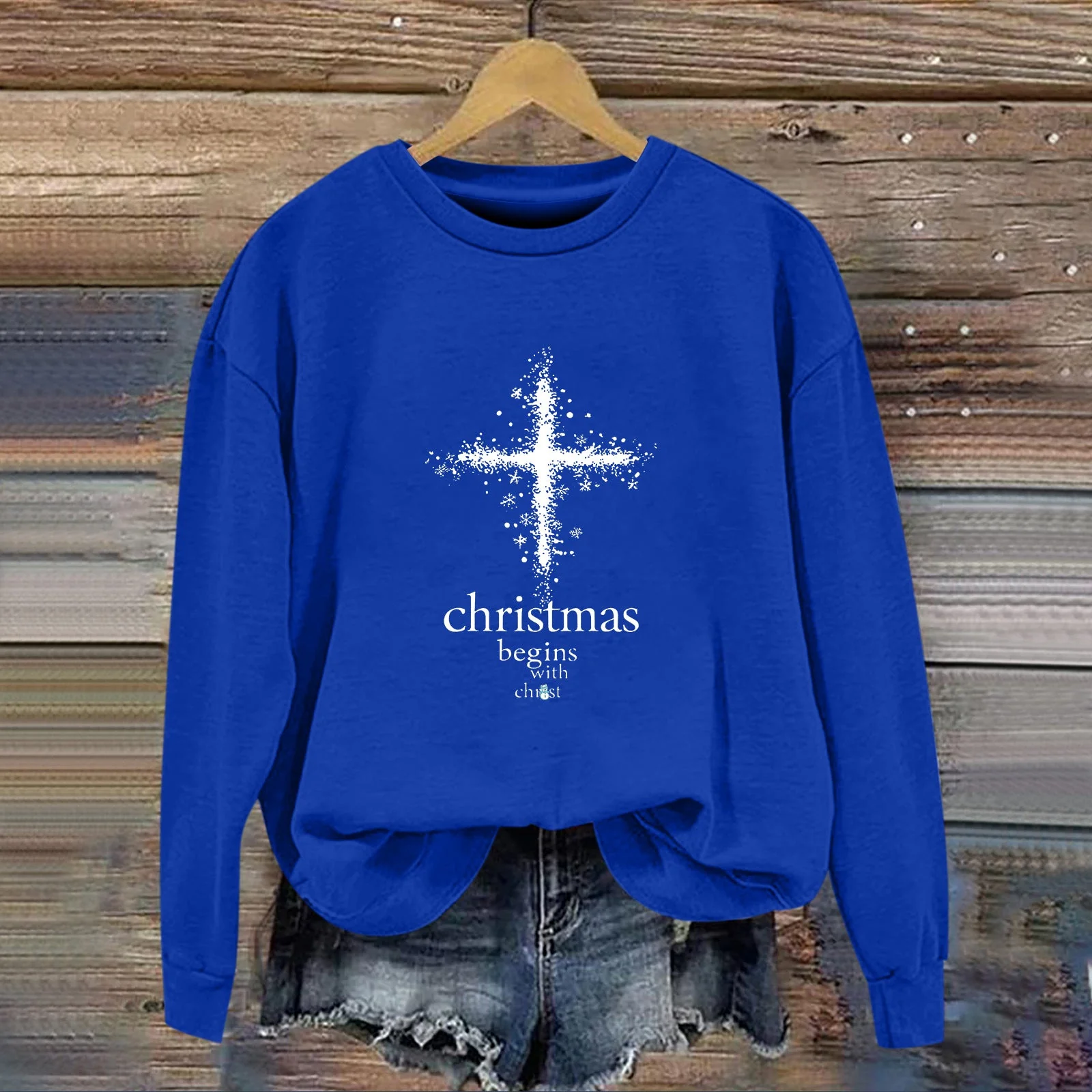 Damen Sweatshirt mit christlichem Motiv und weichem Innenfutter - Image 9
