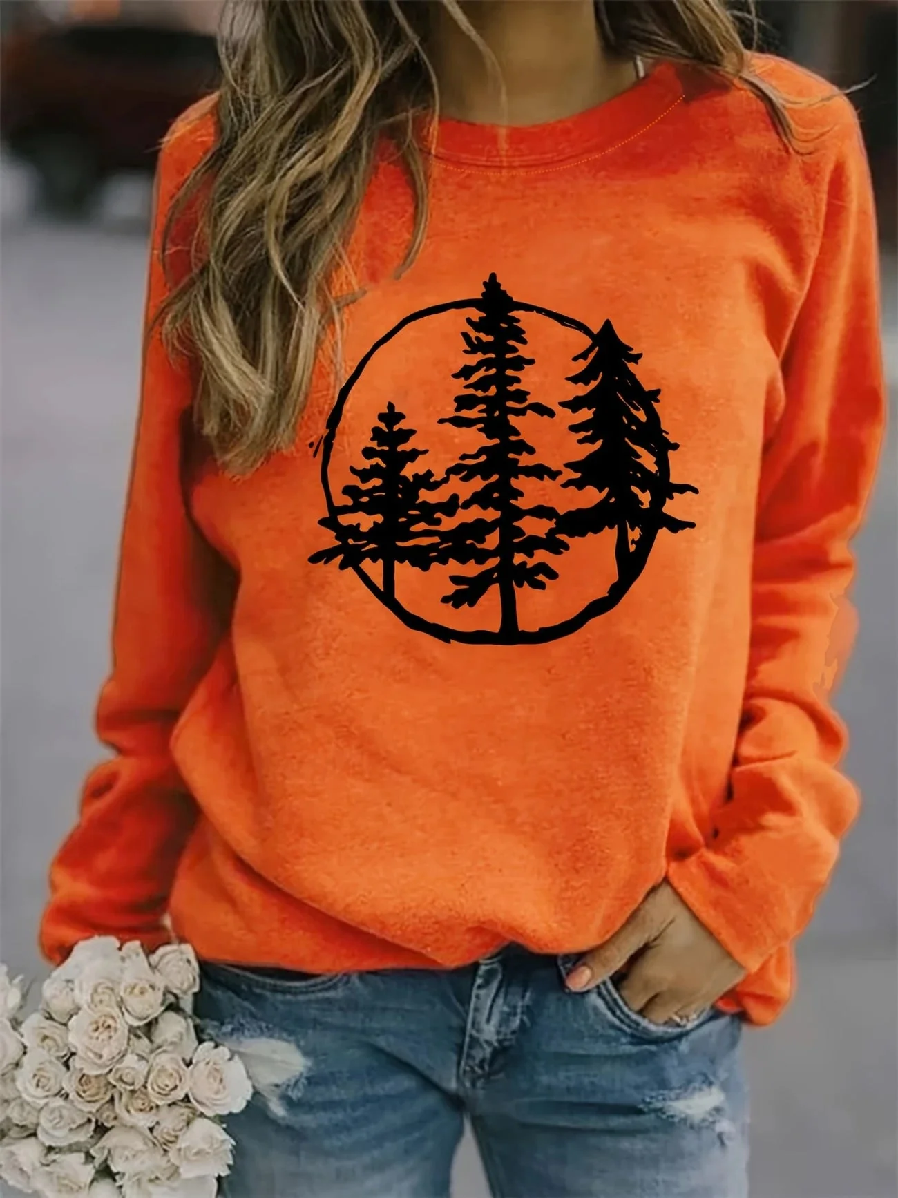 Damen Sweatshirt mit coolem Naturmotiv und lässigem Schnitt - Image 5