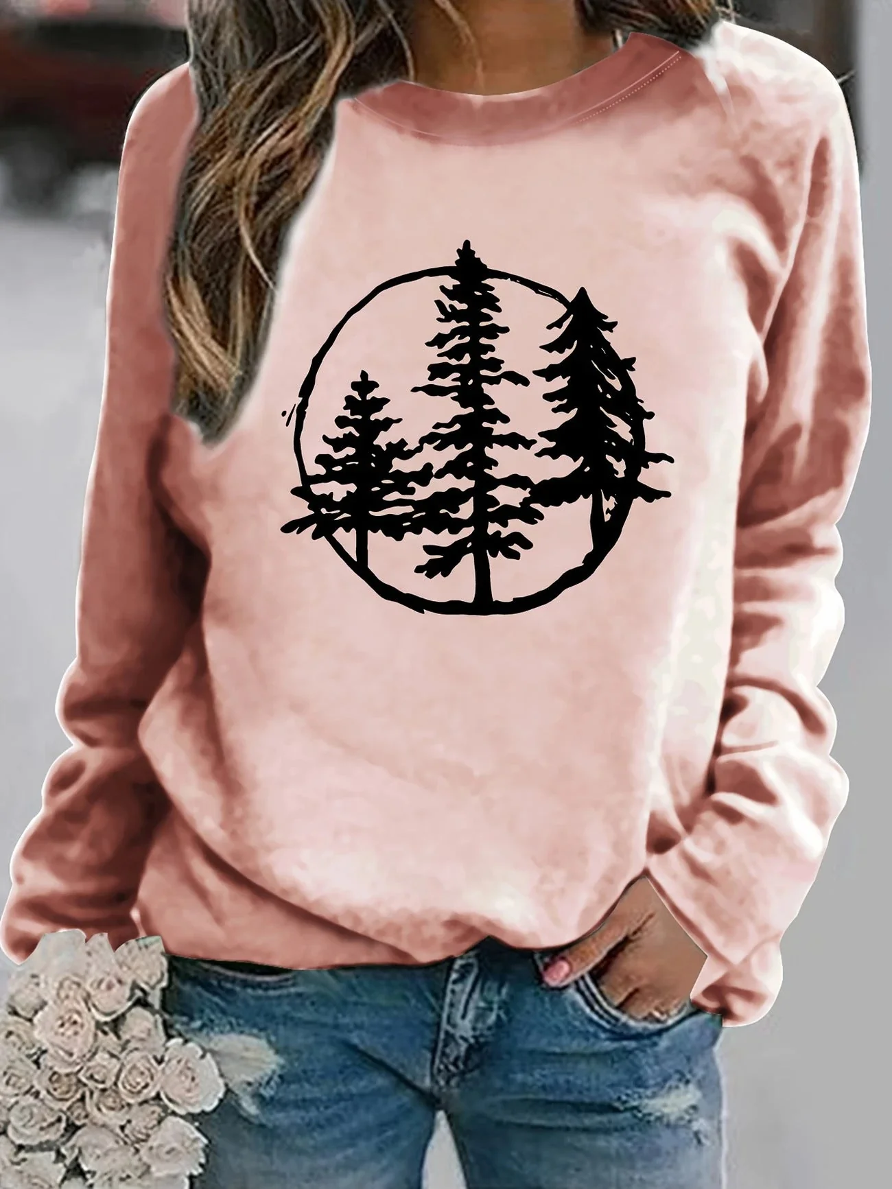 Damen Sweatshirt mit coolem Naturmotiv und lässigem Schnitt - Image 6