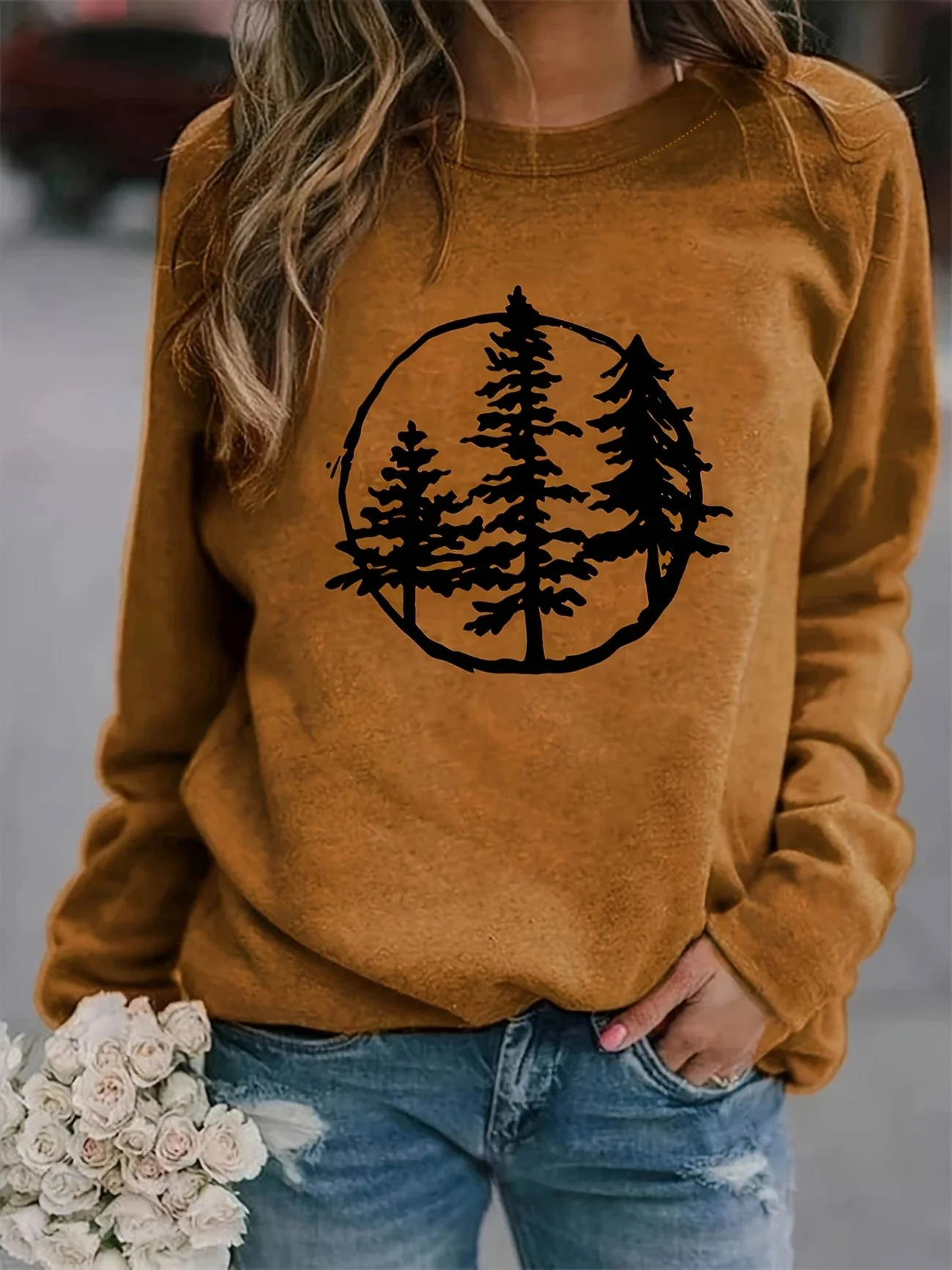 Damen Sweatshirt mit coolem Naturmotiv und lässigem Schnitt - Image 7
