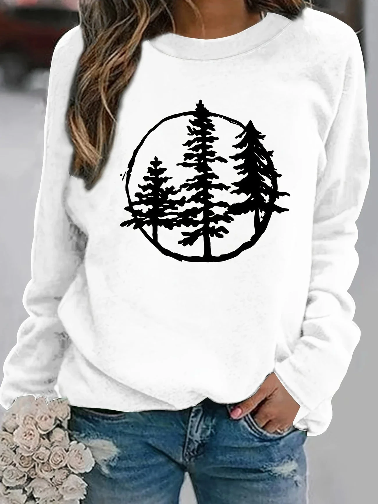 Damen Sweatshirt mit coolem Naturmotiv und lässigem Schnitt - Image 8