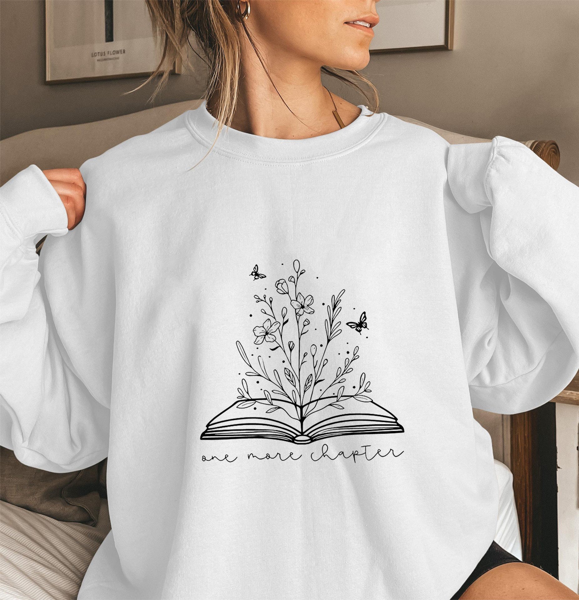 Damen Sweatshirt mit elegantem Blumendesign und inspirierendem Aufdruck - Image 7