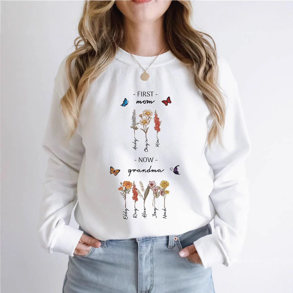 Damen Sweatshirt mit floralem Druck und inspirierendem Schriftzug - Image 3