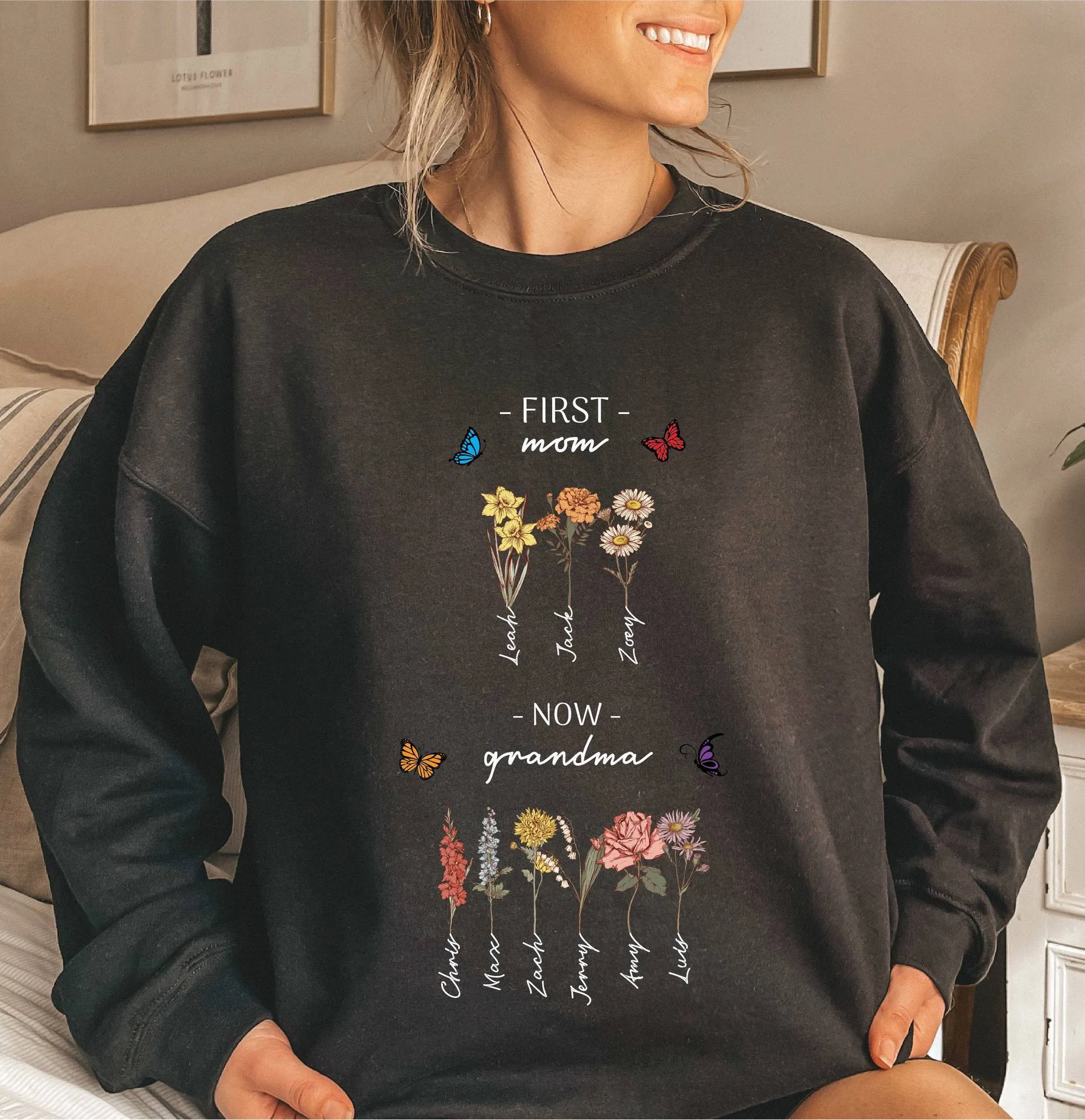 Damen Sweatshirt mit floralem Druck und inspirierendem Schriftzug - Image 6