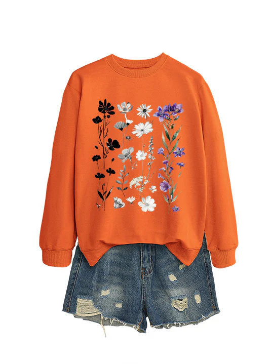 Damen Sweatshirt mit floralem Grafikdesign und weichem Innenfutter - Image 13
