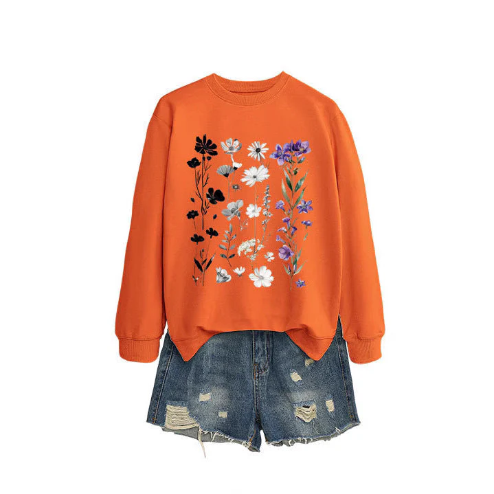 Damen Sweatshirt mit floralem Grafikdesign und weichem Innenfutter - Image 3