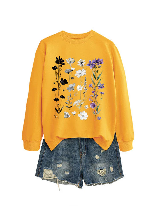 Damen Sweatshirt mit floralem Grafikdesign und weichem Innenfutter - Image 6