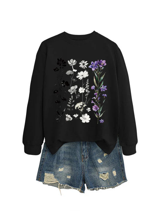 Damen Sweatshirt mit floralem Grafikdesign und weichem Innenfutter - Image 9
