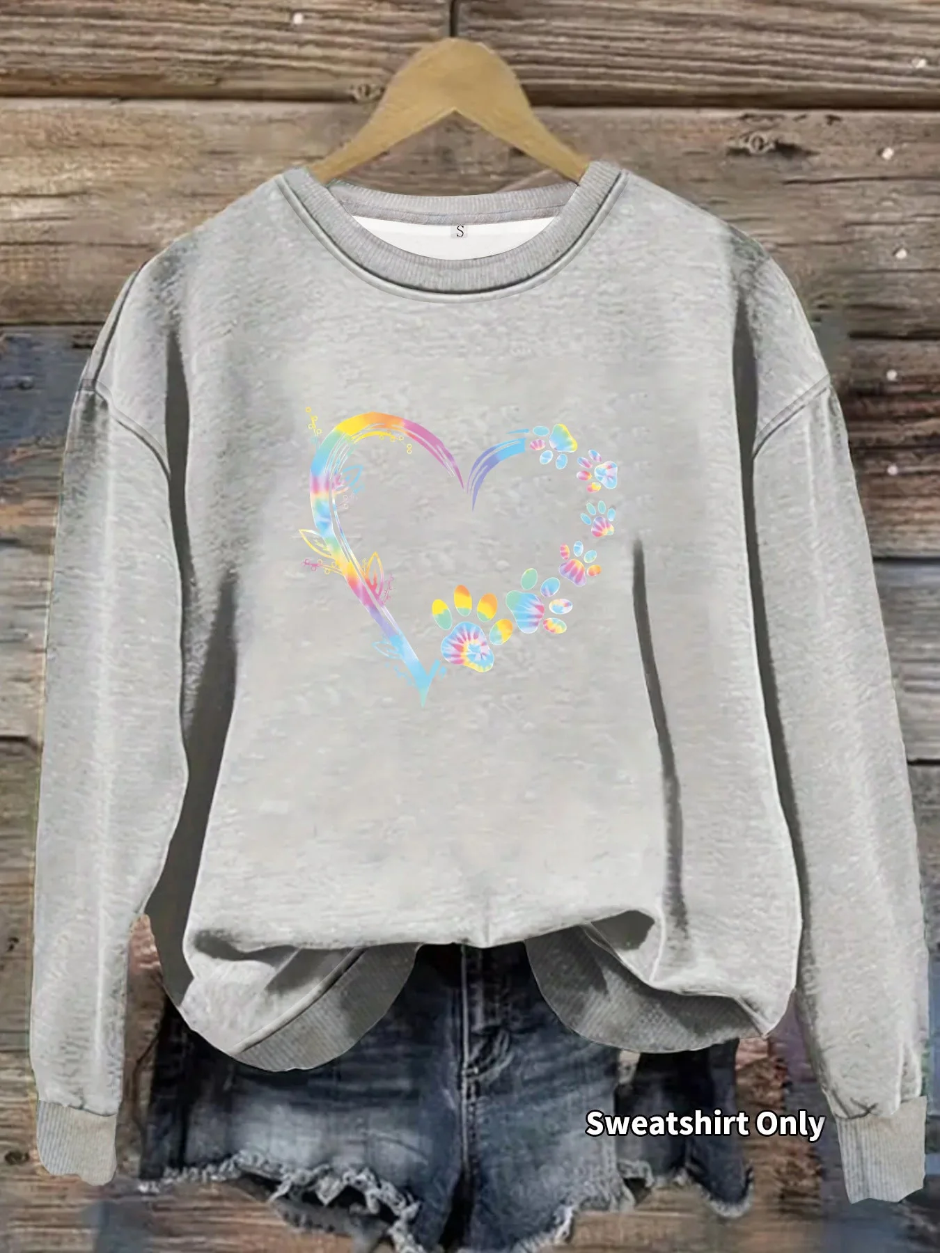 Damen Sweatshirt mit floralem Herzdesign und bequemer Passform - Image 11