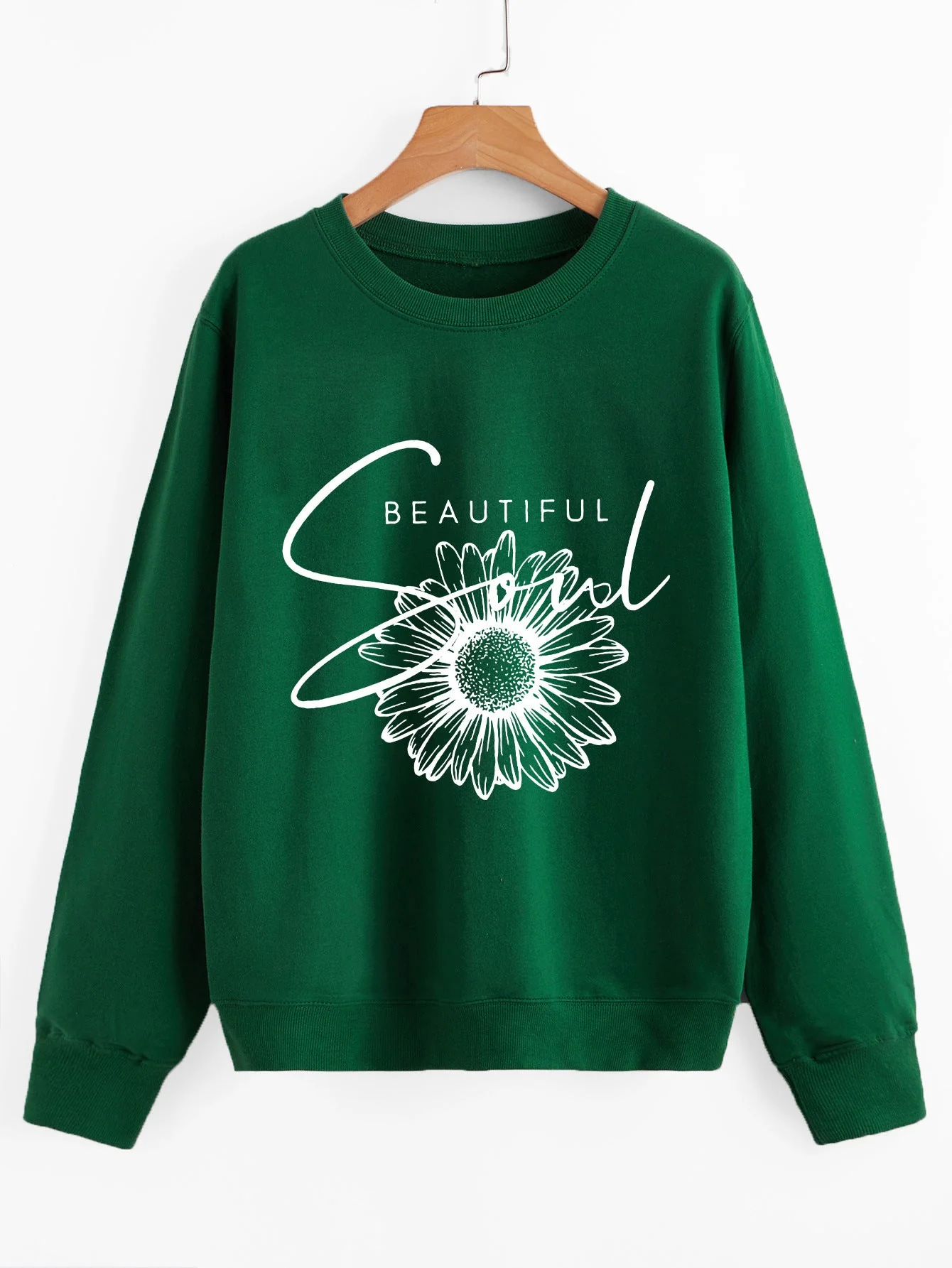 Damen Sweatshirt mit floralem Motiv und inspirierendem Schriftzug - Image 5