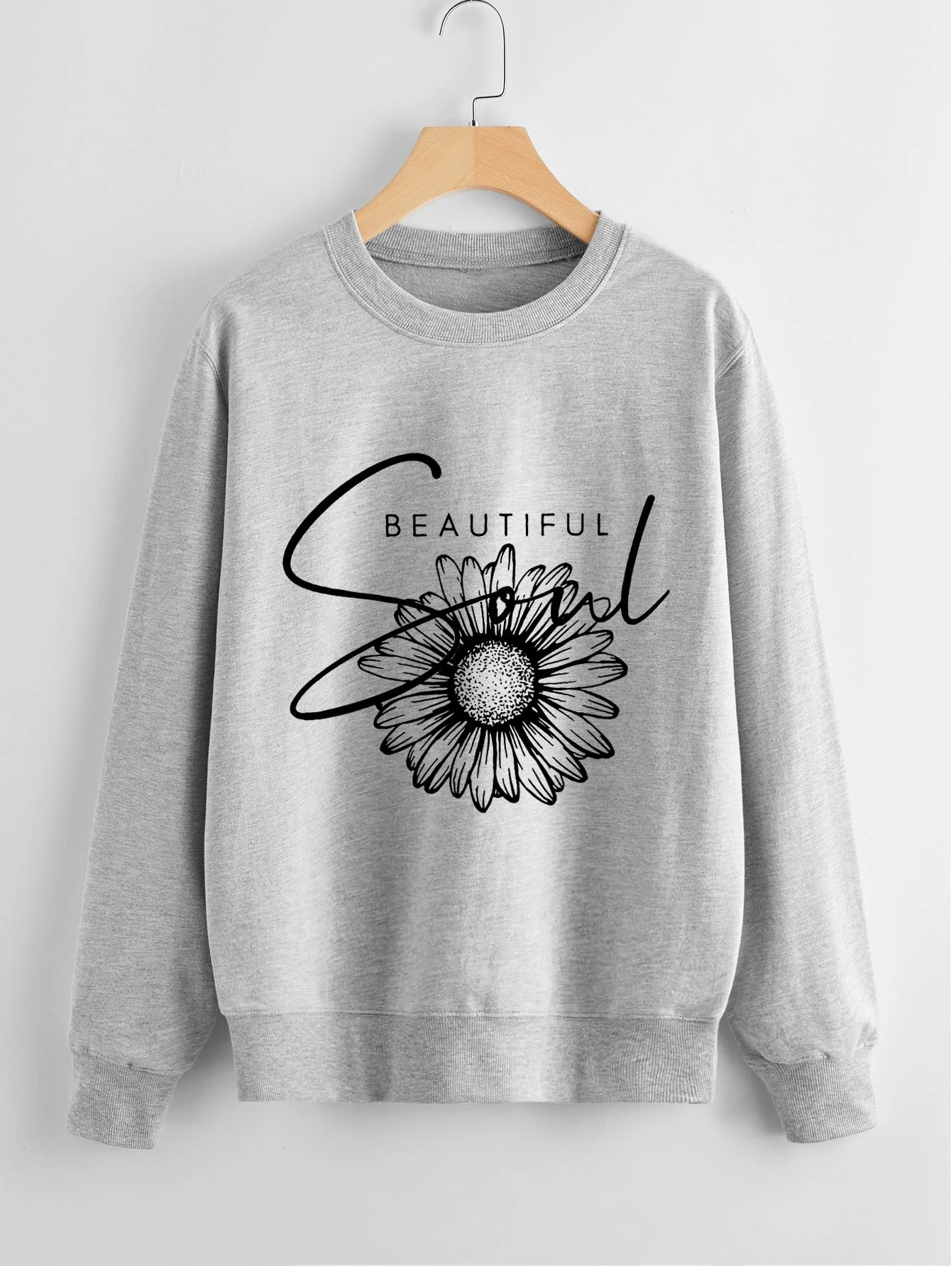 Damen Sweatshirt mit floralem Motiv und inspirierendem Schriftzug - Image 6