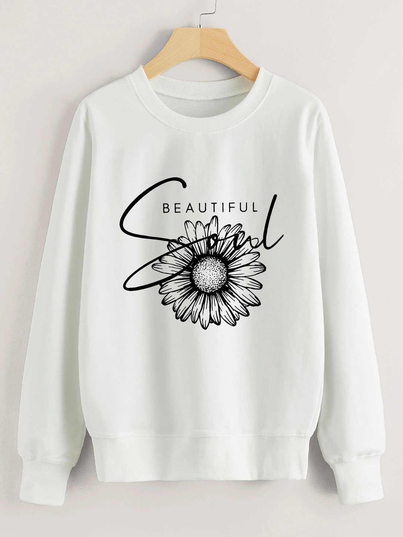 Damen Sweatshirt mit floralem Motiv und inspirierendem Schriftzug - Image 8