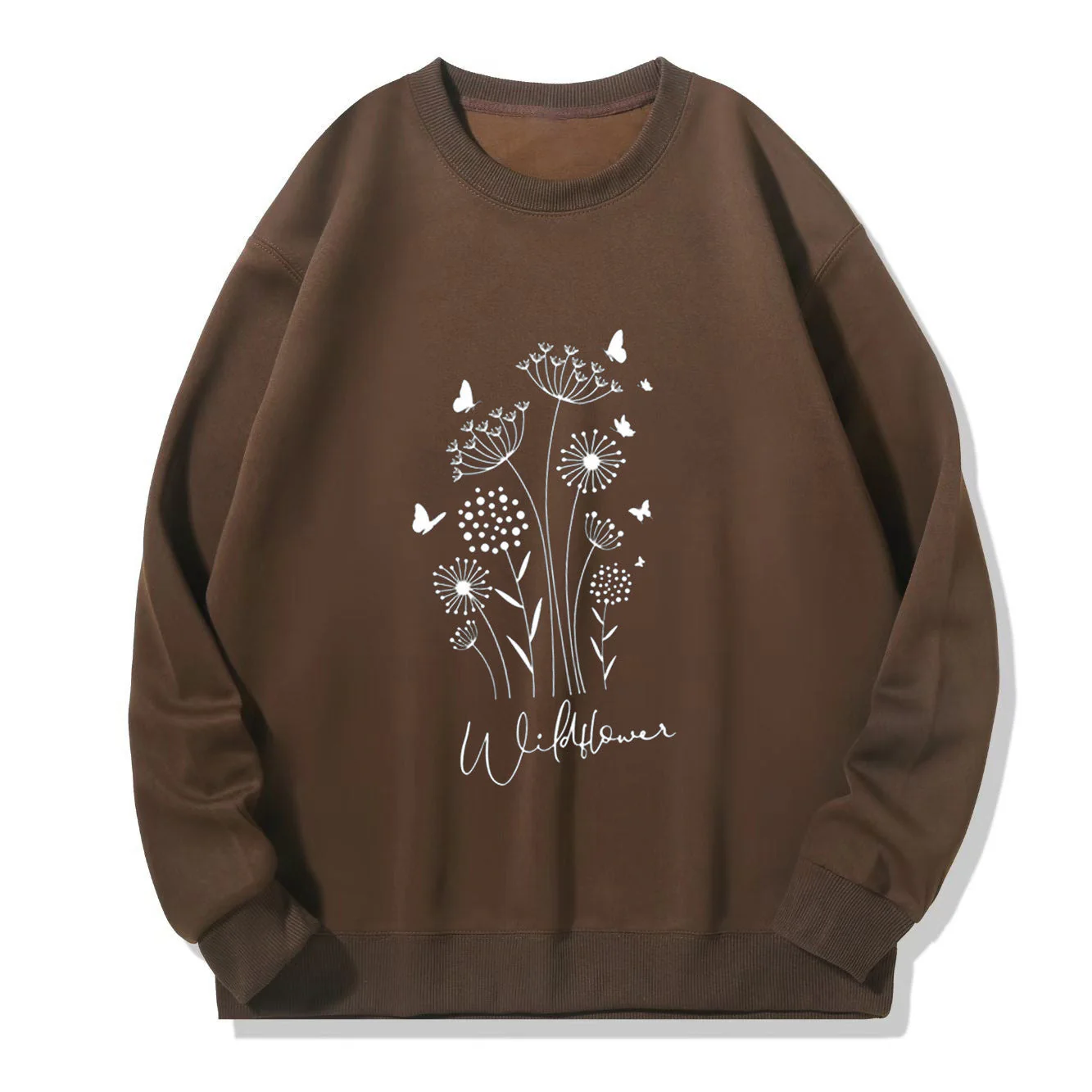 Damen Sweatshirt mit floralem Wildblumenprint und kuscheligem Innenfutter - Image 11