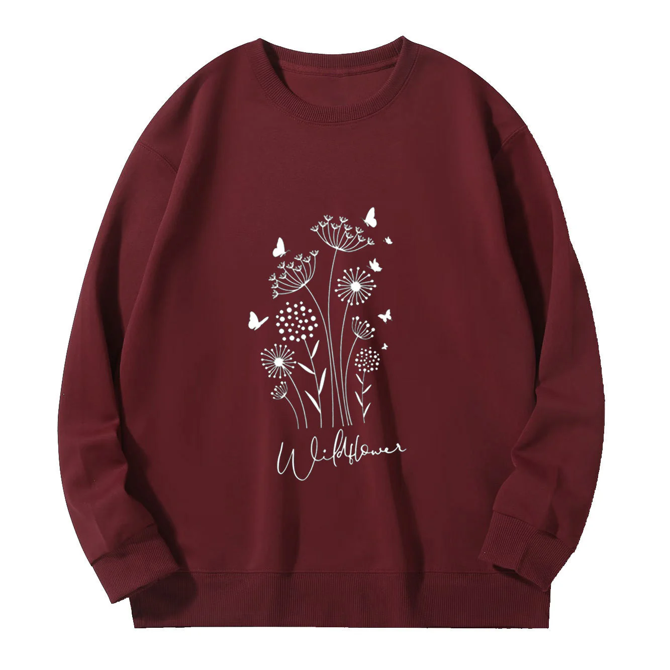 Damen Sweatshirt mit floralem Wildblumenprint und kuscheligem Innenfutter - Image 12