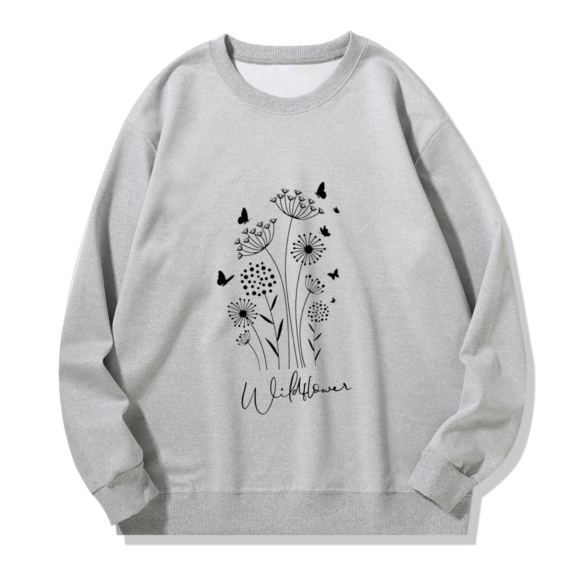 Damen Sweatshirt mit floralem Wildblumenprint und kuscheligem Innenfutter - Image 8