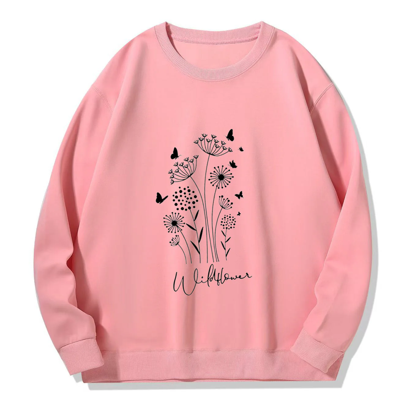 Damen Sweatshirt mit floralem Wildblumenprint und kuscheligem Innenfutter - Image 9