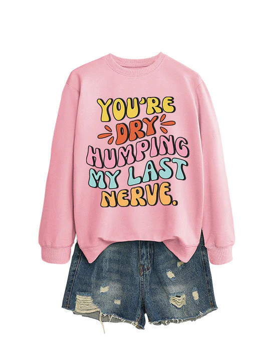 Damen Sweatshirt mit fröhlichem Comic-Slogan und lässigem Schnitt - Image 10