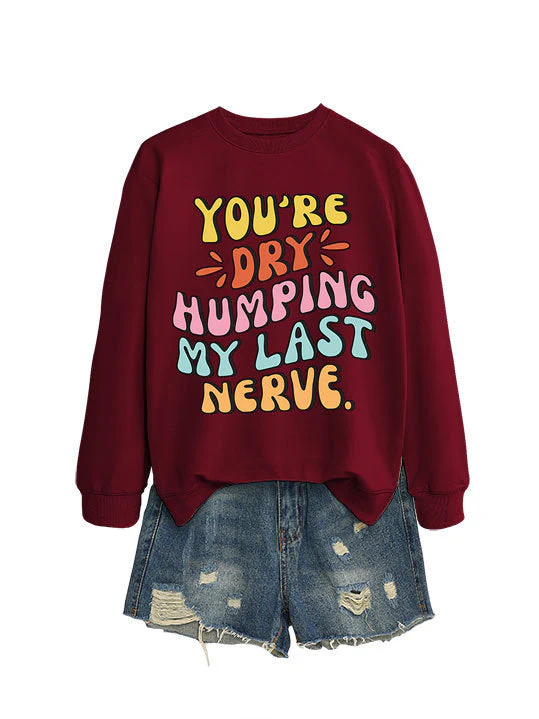 Damen Sweatshirt mit fröhlichem Comic-Slogan und lässigem Schnitt - Image 14