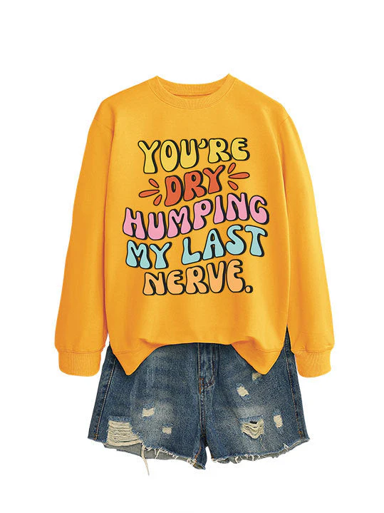 Damen Sweatshirt mit fröhlichem Comic-Slogan und lässigem Schnitt - Image 6