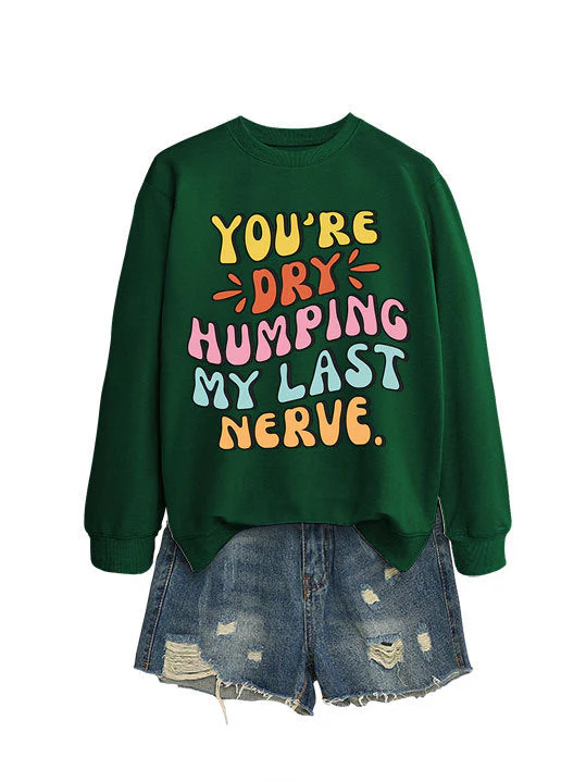 Damen Sweatshirt mit fröhlichem Comic-Slogan und lässigem Schnitt - Image 7