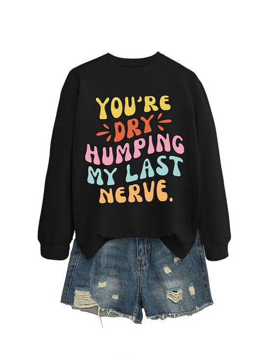 Damen Sweatshirt mit fröhlichem Comic-Slogan und lässigem Schnitt - Image 9
