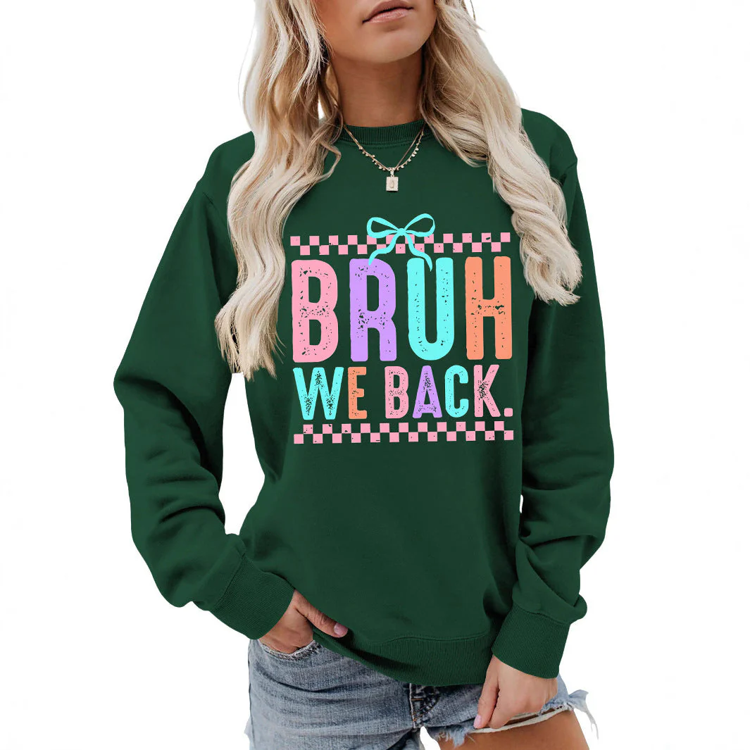 Damen Sweatshirt mit fröhlichem Druck und bequemer Passform