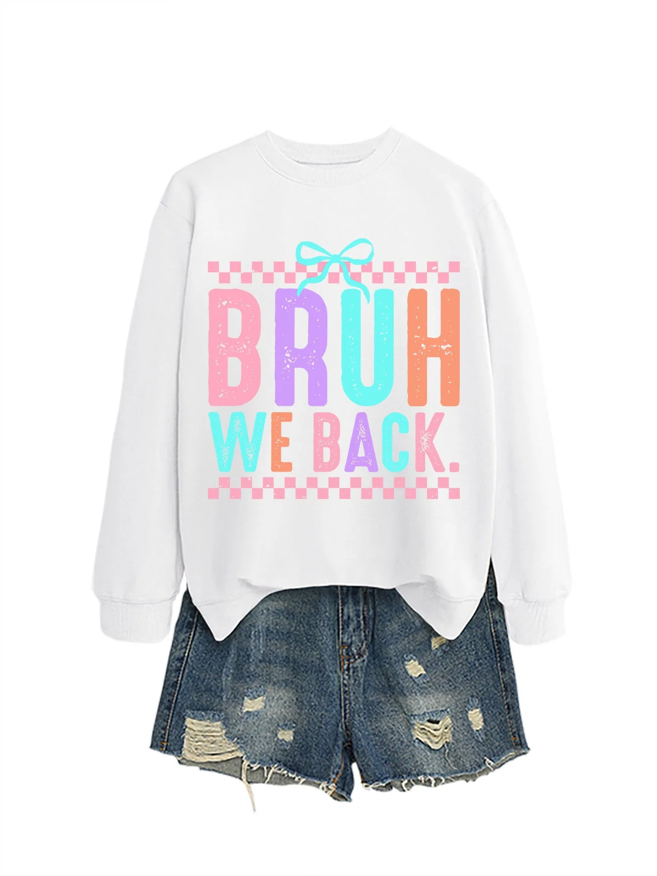 Damen Sweatshirt mit fröhlichem Druck und bequemer Passform - Image 11