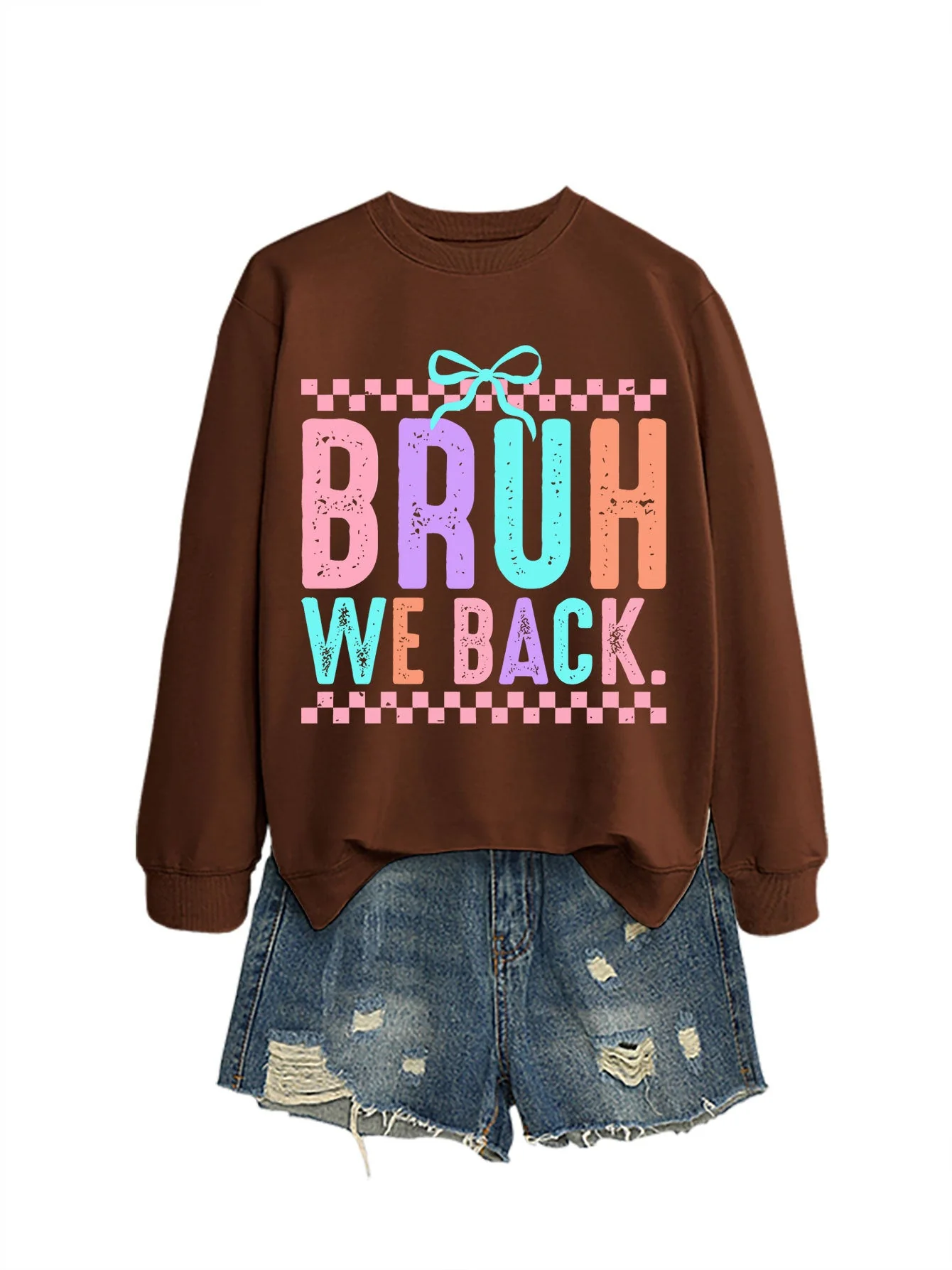 Damen Sweatshirt mit fröhlichem Druck und bequemer Passform - Image 12