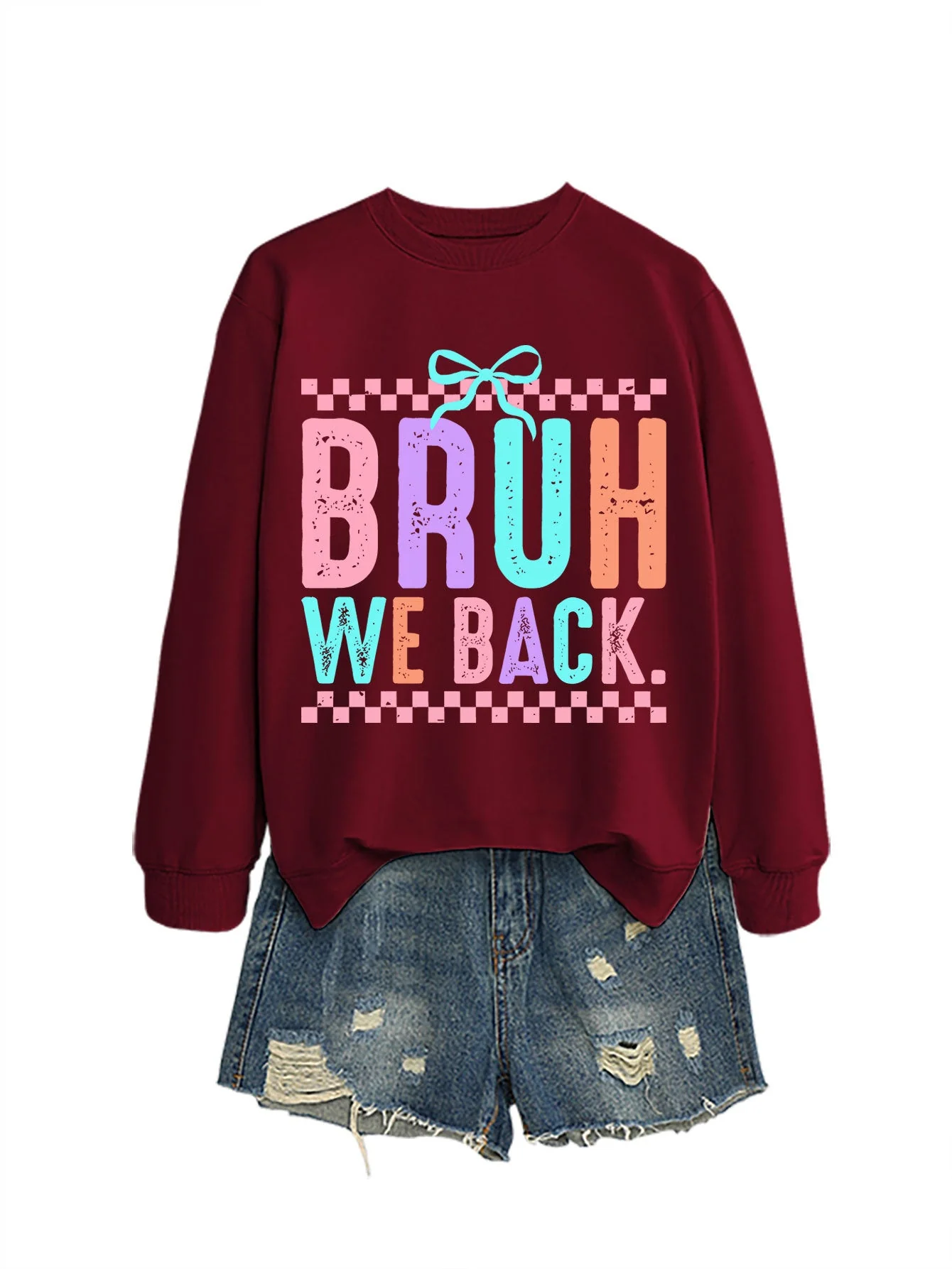 Damen Sweatshirt mit fröhlichem Druck und bequemer Passform - Image 14