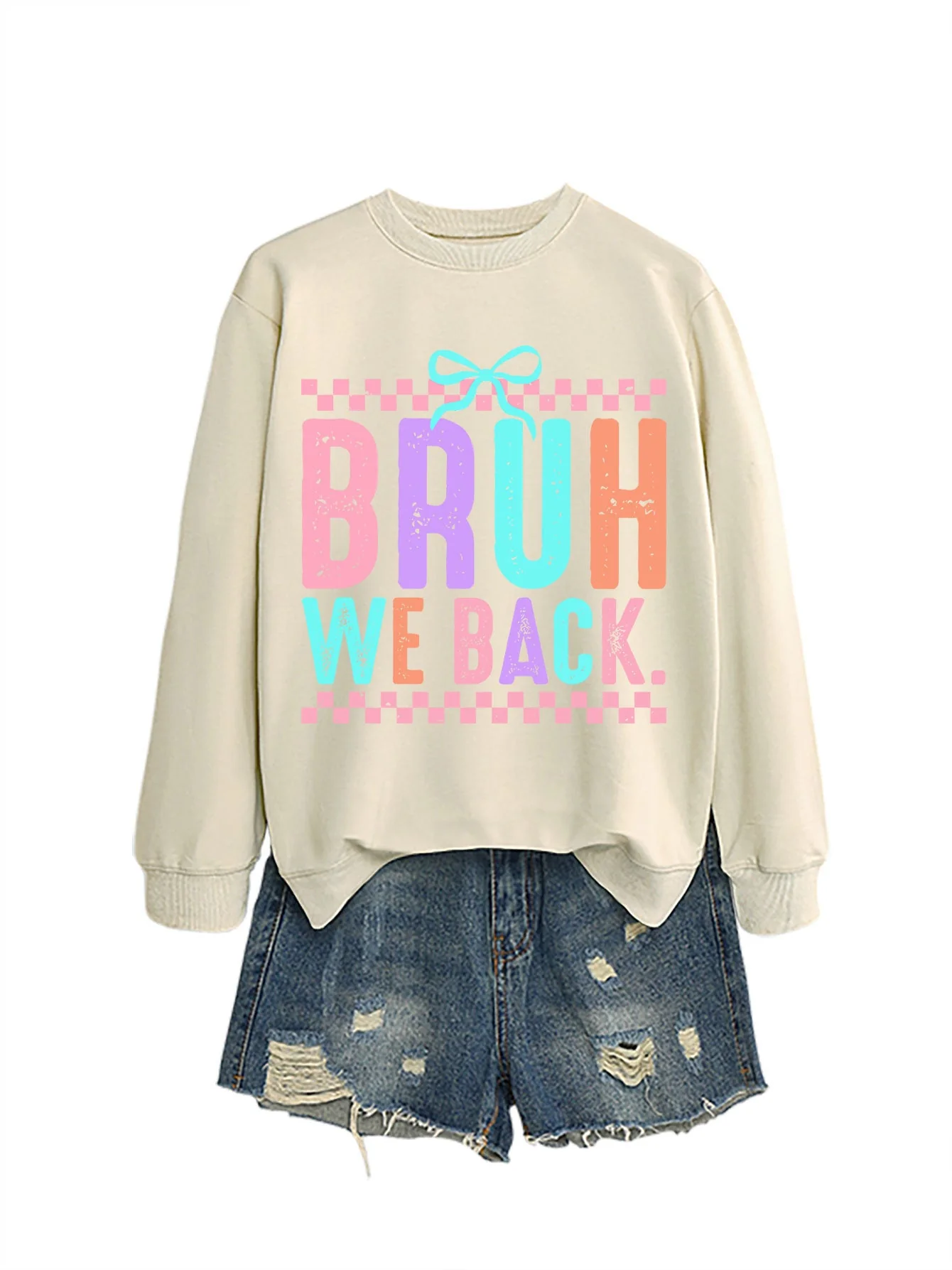 Damen Sweatshirt mit fröhlichem Druck und bequemer Passform - Image 8