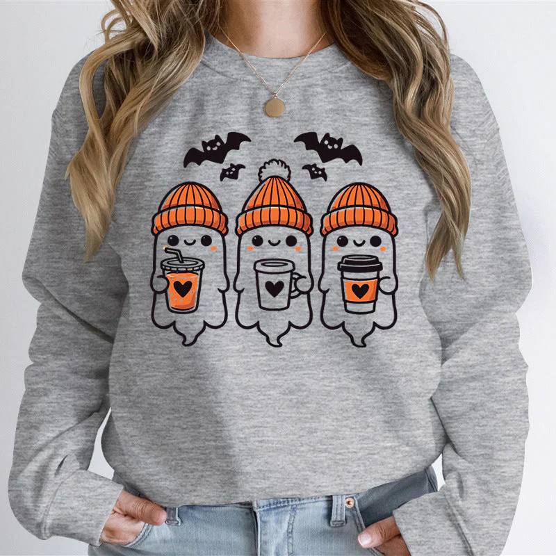 Damen Sweatshirt mit fröhlichem Gespenster-Design und gemütlicher Passform - Image 7