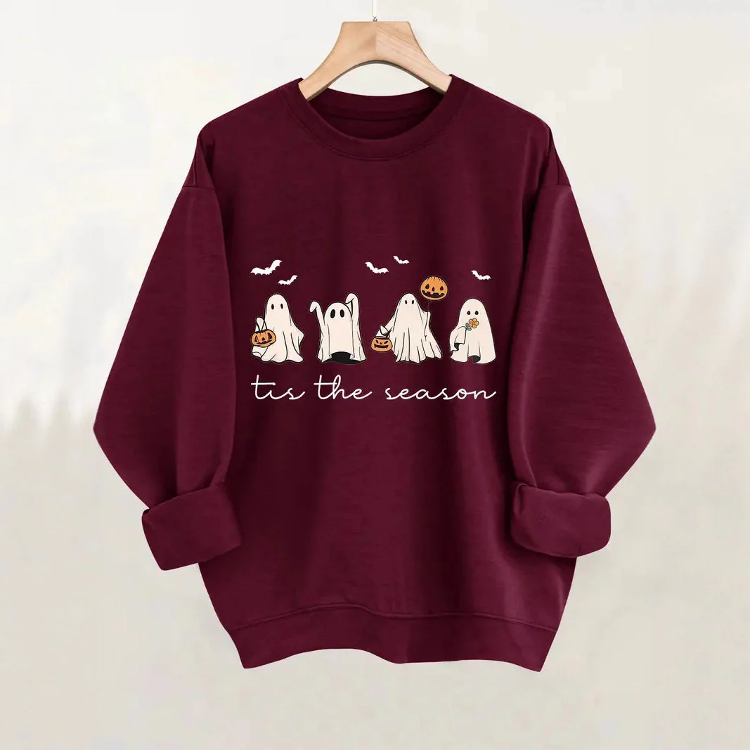 Damen Sweatshirt mit fröhlichem Halloween-Motiv und lässigem Schnitt - Image 2