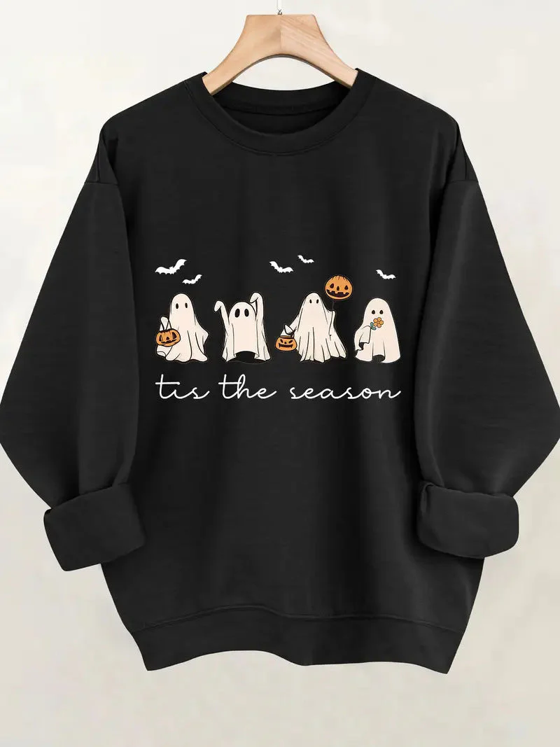 Damen Sweatshirt mit fröhlichem Halloween-Motiv und lässigem Schnitt - Image 8