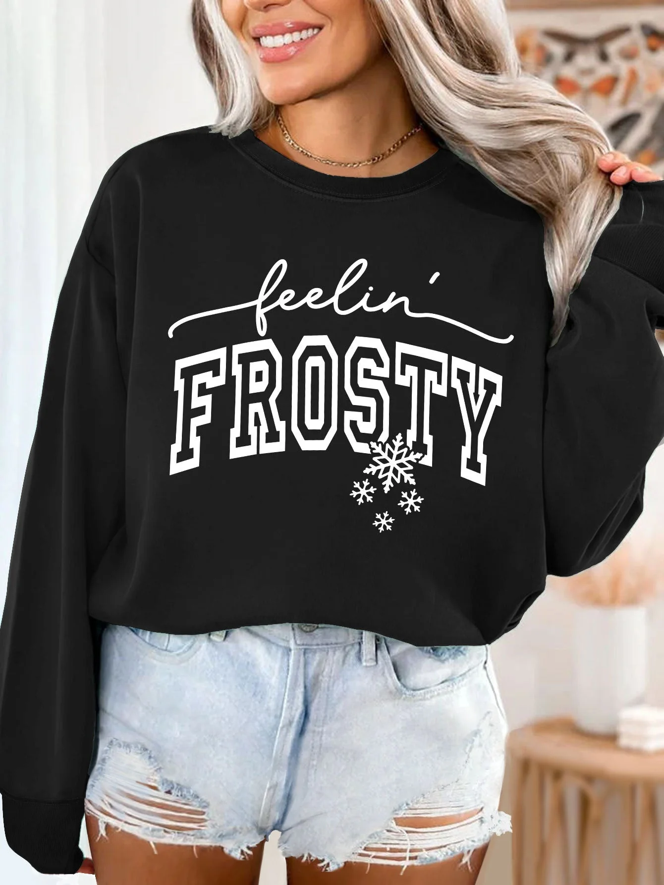Damen Sweatshirt mit grafischem Aufdruck - Image 12